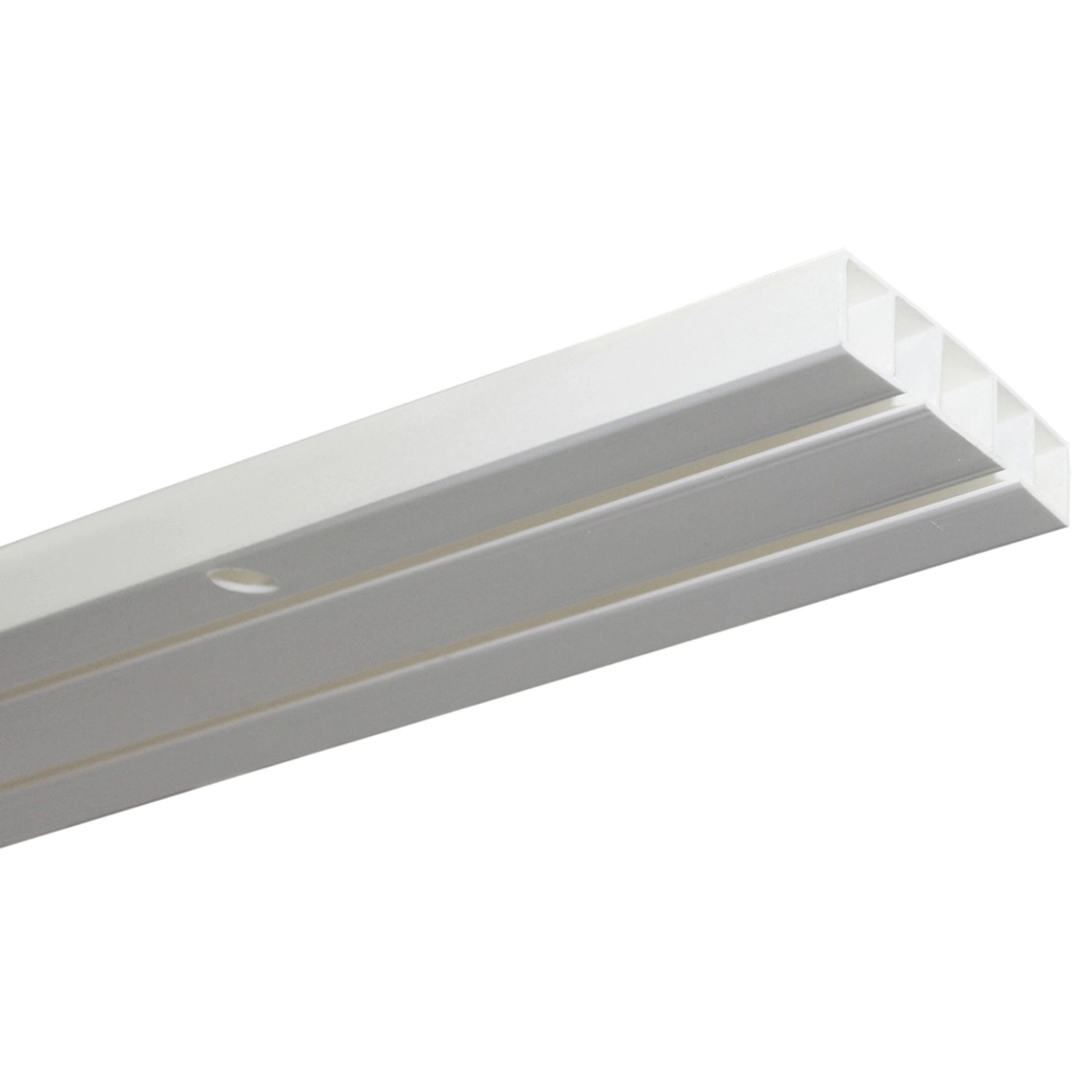 Gardinia Záclonová kolejnička dvoudrážková Slim Line bílá 150 cm