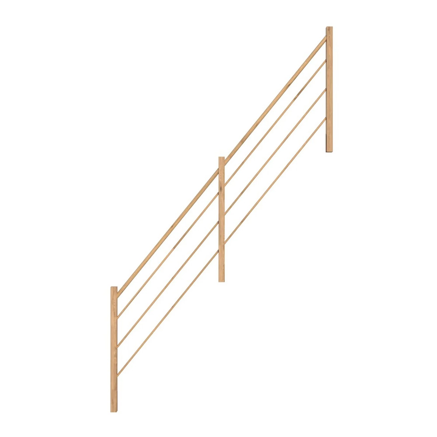 StarWood Designové celodřevěné zábradlí dubové pravé 365 cm