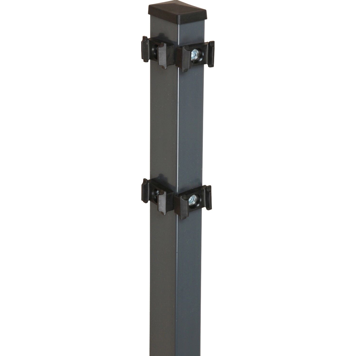 Floraworld Rohový plotový sloupek s upínacími deskami antracit 6 x 4 x 240 cm