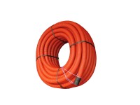 Dvouplášťová kabelová chránička Koruflex, červená, pr. 40 mm x 25 m