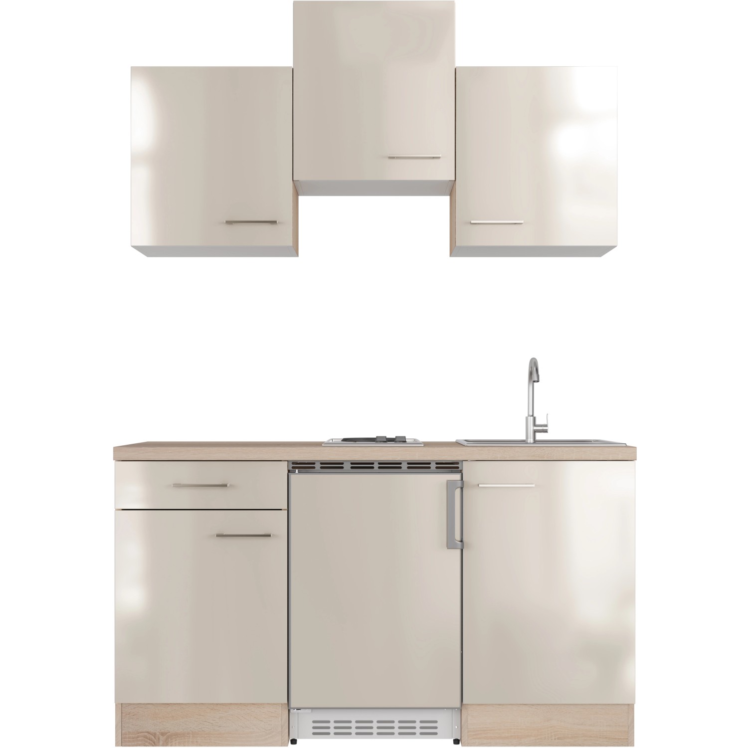 Flex-Well Kuchyně Orlando 150 cm/typ 4 - lednice/varná deska