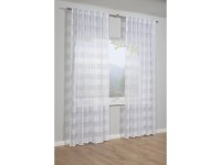 Bennetti Závěs se skrytými poutky, pruhy, bílý, 245 x 140 cm