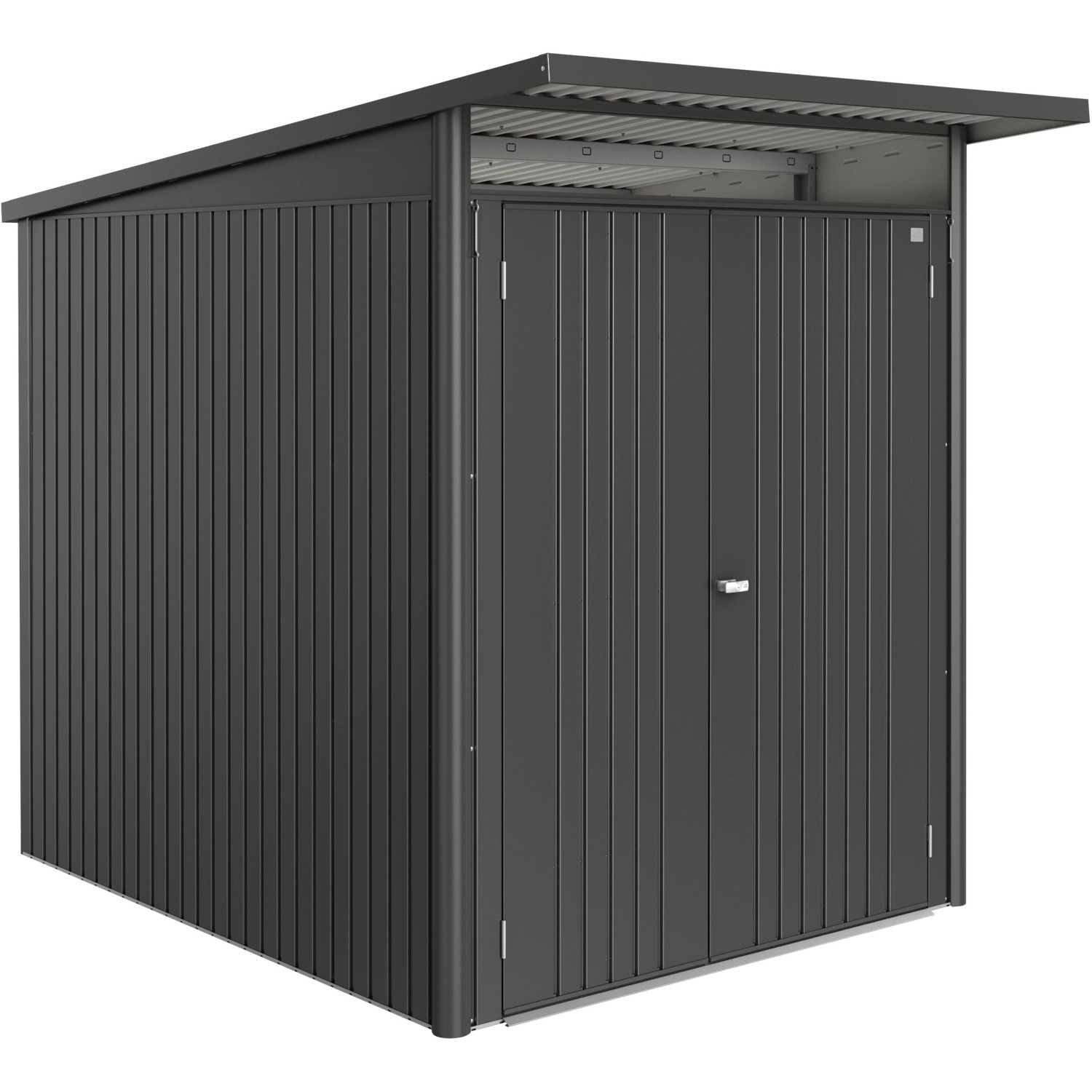 Biohort Plechový domek AvantGarde ECO A2 2křídlé dveře tm.šedá 180x260x218 cm