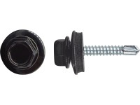 Farmářský vrut se šestihrannou hlavou SW8 pozink. černý 4,8x35 mm-na váhu