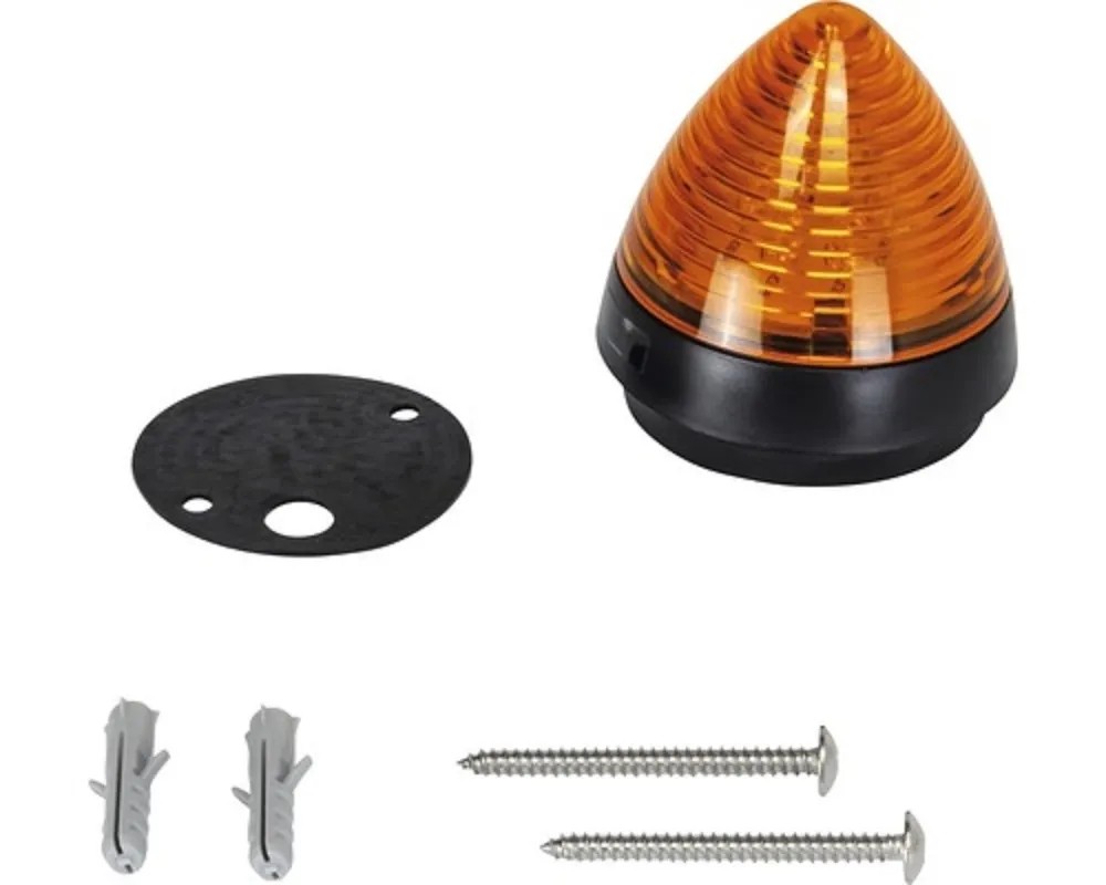 Hörmann Signalleuchte SLK LED, 0,5 W, 24 V DC, Gelb, IP65 – Für Garagentor, Boden- Oder Wandmontage