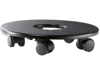 Lechuza Podstavec pod květináč s kolečky Classico 43, černá, pr. 26 cm