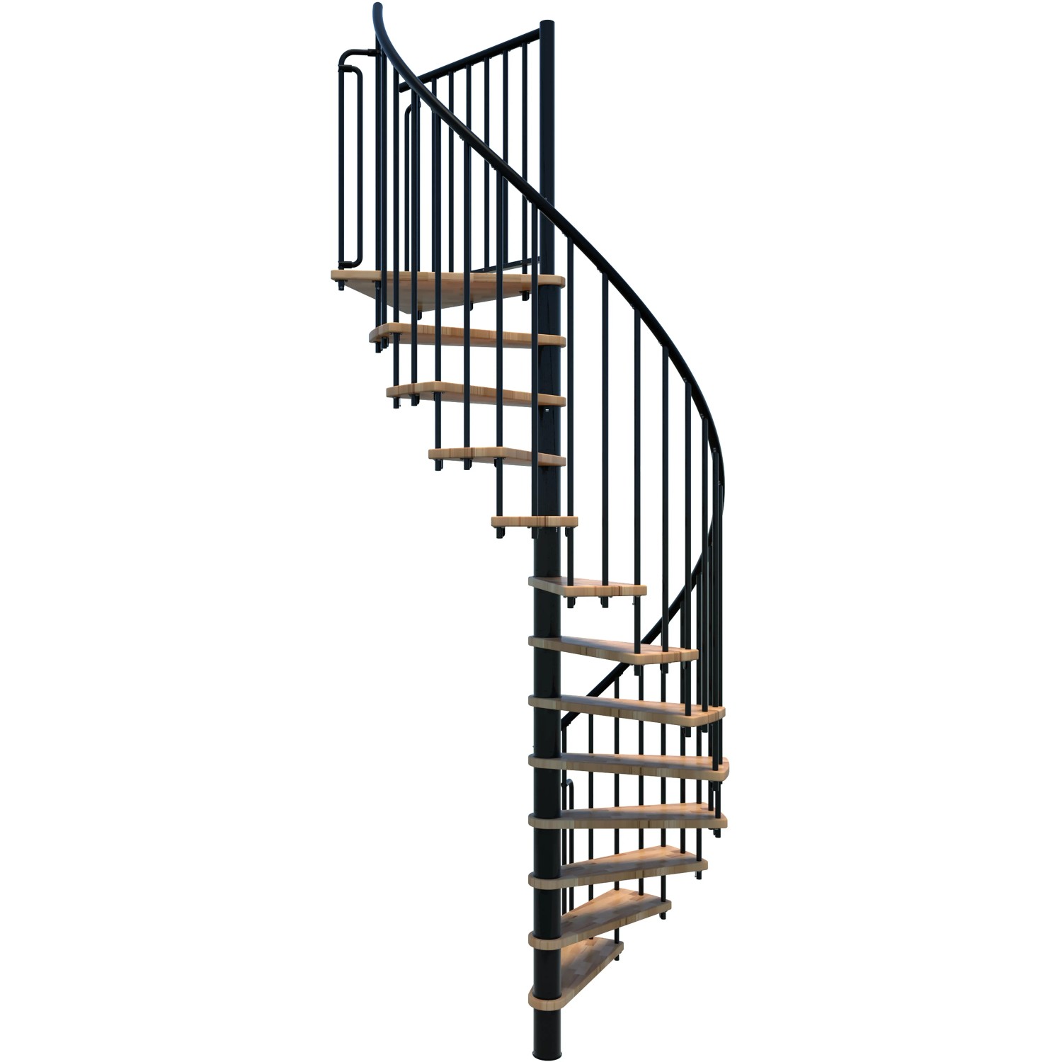 Minka STAIRS Kombinované točité schodiště Berlin buk/černá pr. 120 cm