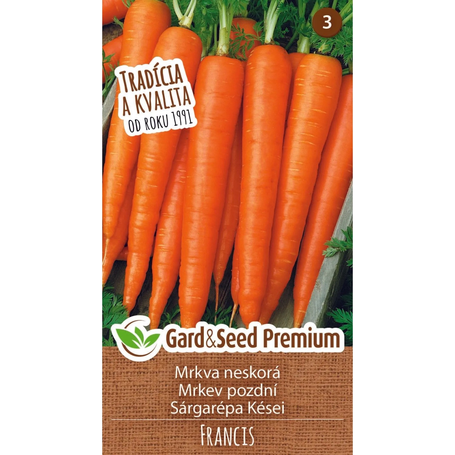 GardenSeed Premium Semínka Mrkev Francis 1,5 g