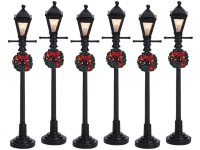 Lemax Vánoční dekorace plynové pouliční lampy 6dílná