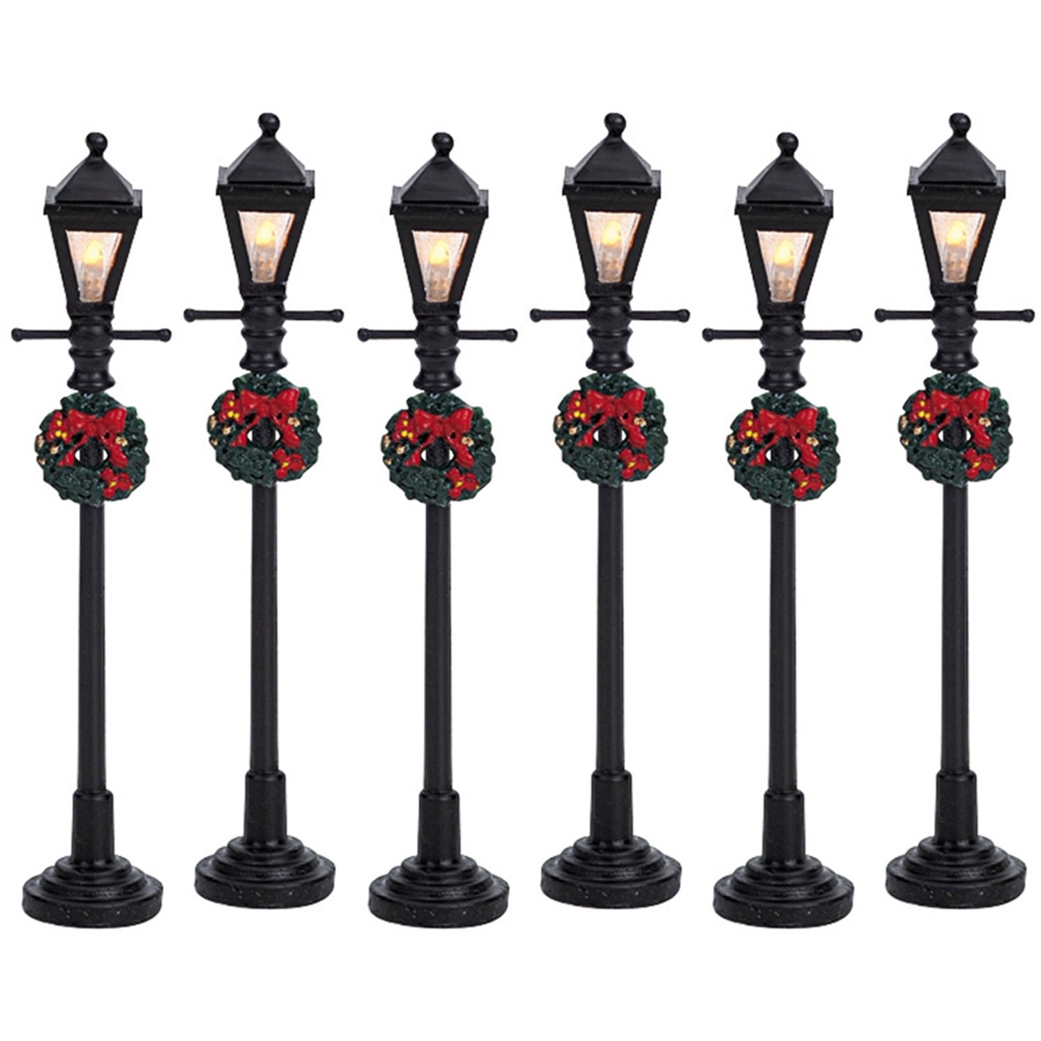 Lemax Vánoční dekorace plynové pouliční lampy 6dílná