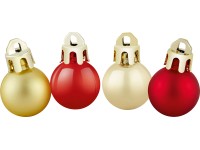 Sada vánočních koulí, červená/zlatá, pr. 2 cm, 36 ks Sada vánočních koulí, červená/zlatá, pr. 2 cm, 36 ks