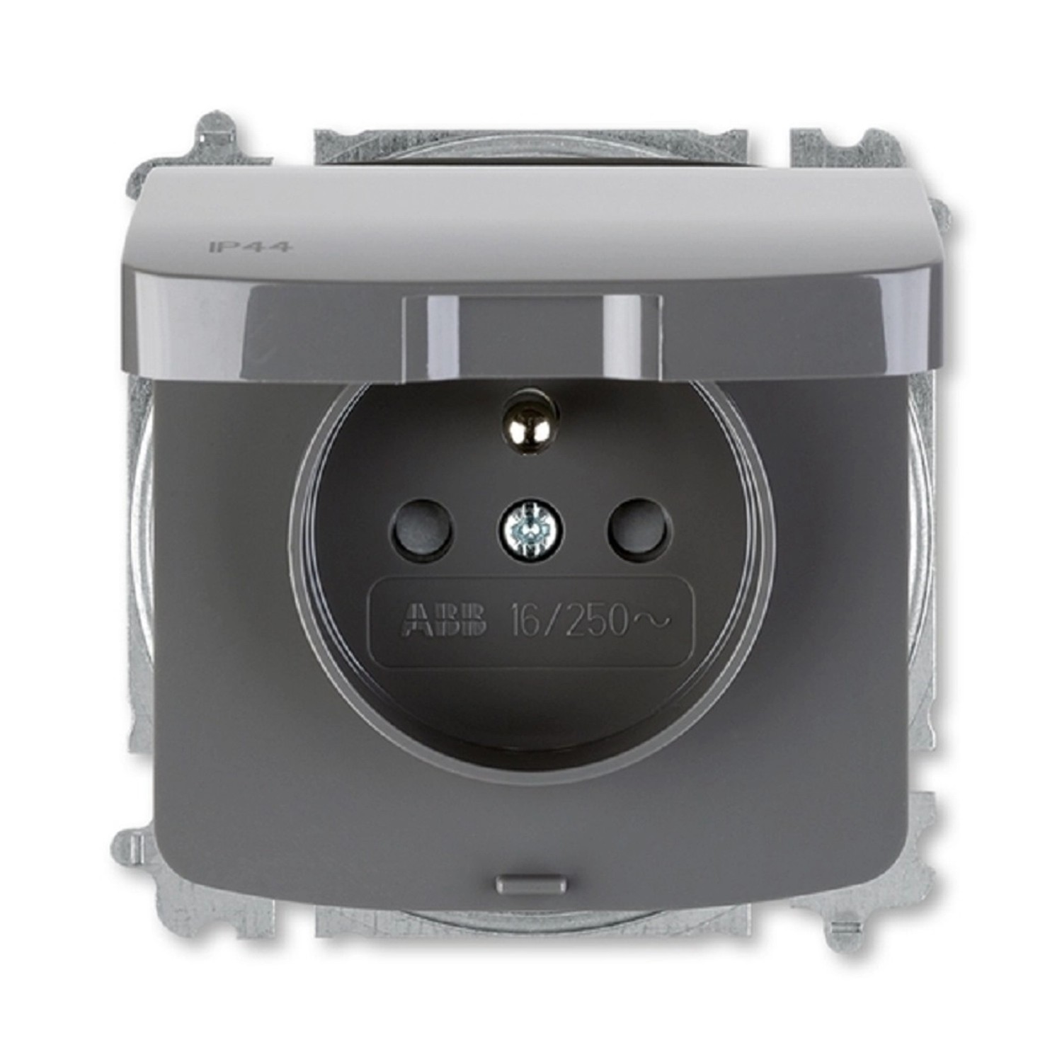 ABB 1násobná zásuvka s krytem TANGO 6619A-A06997 S2 kouř.šedá 42 x 73,8 x 73,8mm