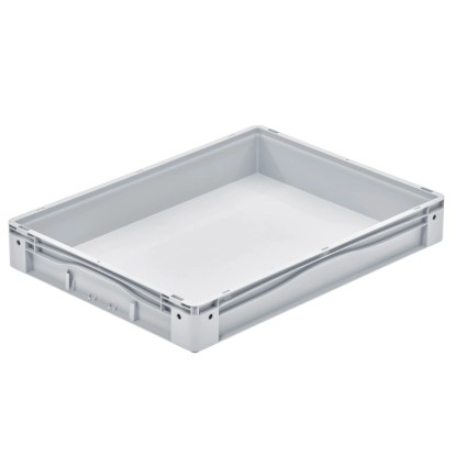 Surplus Systems Eurobox s plnou stěnou Maxi šedý 80 x 60 x 12 cm, 49 l