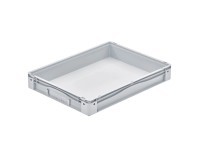 Surplus Systems Eurobox s plnou stěnou Maxi šedý 80 x 60 x 12 cm, 49 l