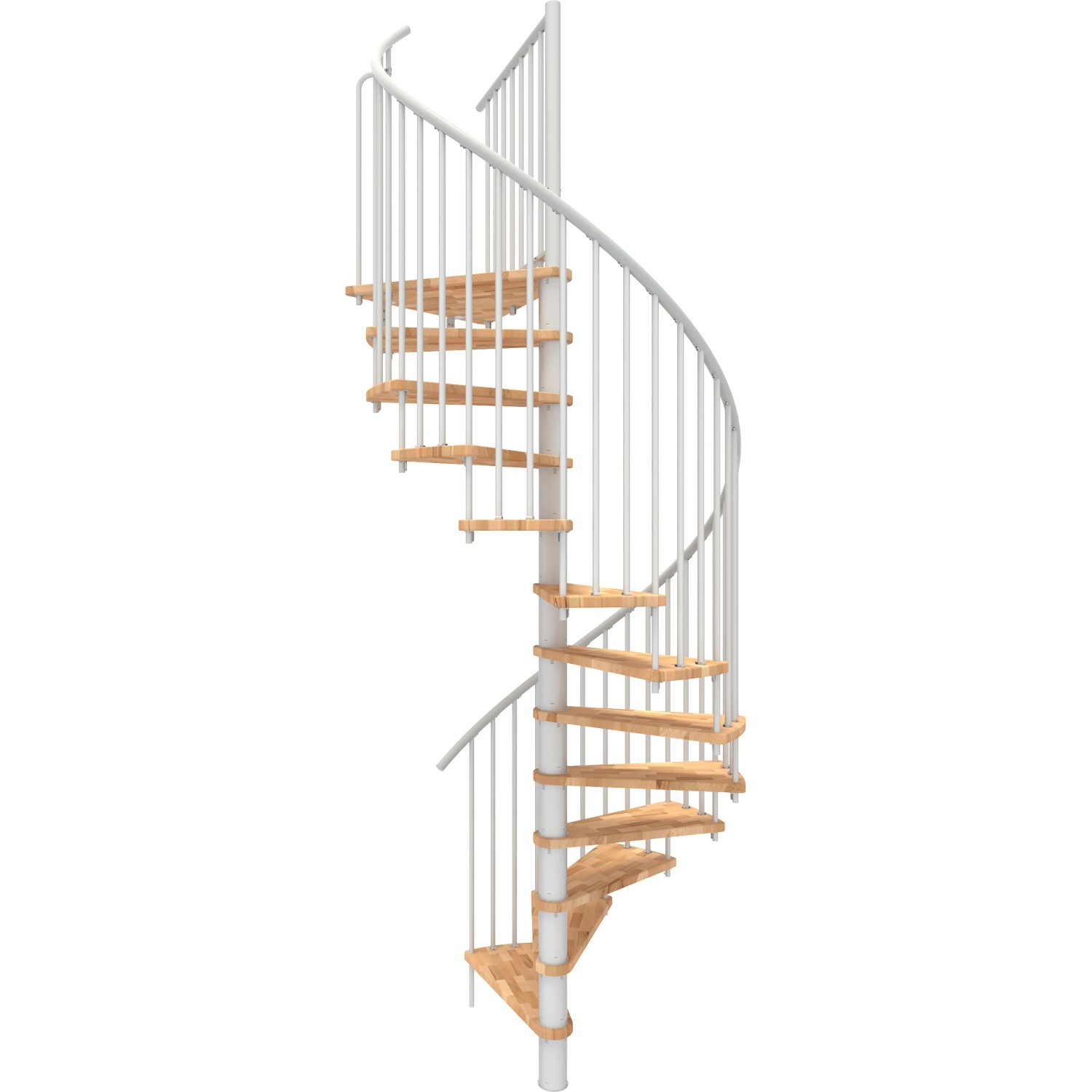 Minka STAIRS Kombinované točité schodiště Spiral Smart buk/bílá pr. 120 cm