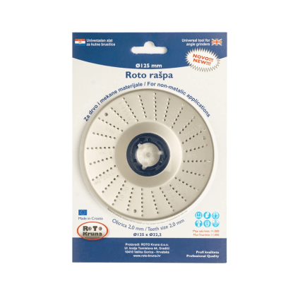 ROTO Kruna Rašplový kotouč pr. 125 x 22,2 mm, 2,0 mm (standard)