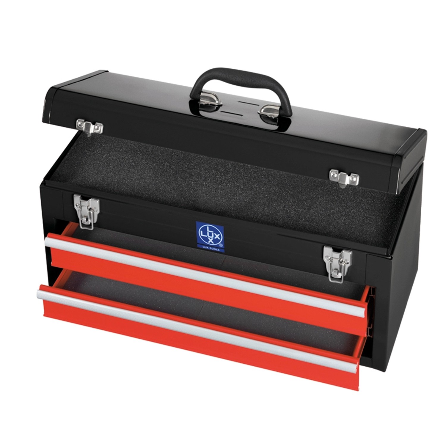 LUX Kufr na nářadí z ocelového plechu se 2 zásuvkami