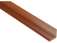 Kovalex Nástěnná zakončovací lišta prkna WPC hnědá 2500 x 40 x 40 mm