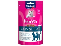 Vitakraft Pochoutka pro kočky Vita Hearts Skin & Coat s lososem, 40 g