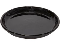 Mega Collections Miska pod květináč Glazed Saucer lesklá černá pr. 29 cm