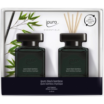Ipuro Sada aroma difuzérů Essentials, Black Bamboo, 2x 50 ml