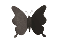 Crearreda 3D samolepící dekorace na zeď motýli, 12 ks, černá Crearreda 3D samolepící dekorace na zeď motýli, 12 ks, černá