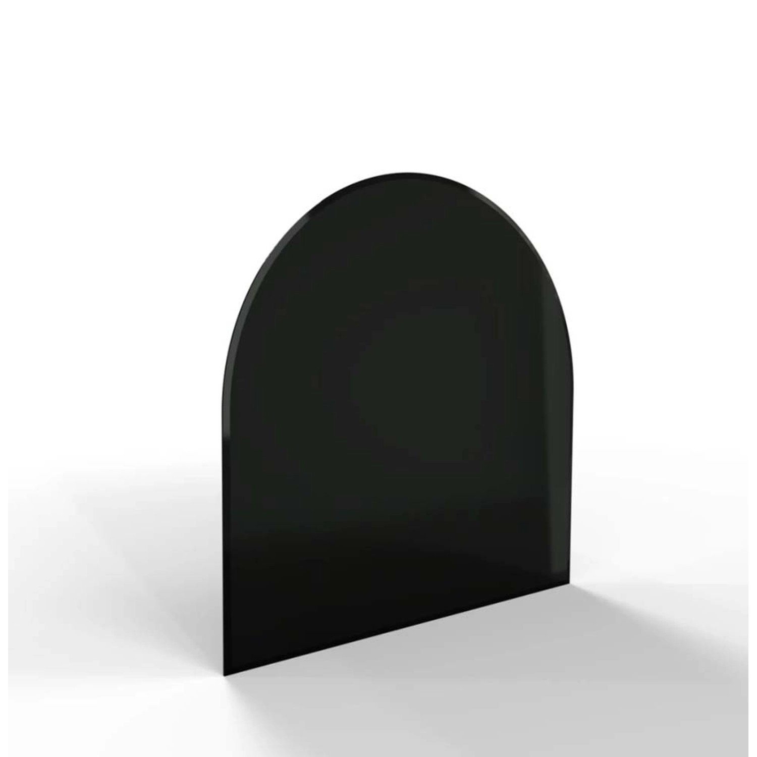 HS Flamingo Sklo pod kamna oblouk R500, černé, 1000 x 1000 x 6 mm