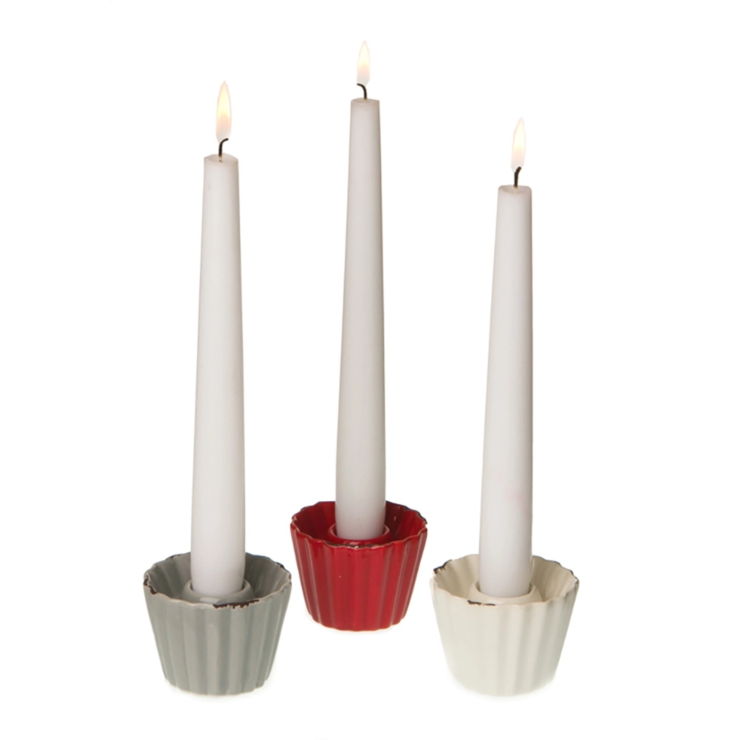 DRAGIMEX Svícen ve tvaru formy na muffin různé barvy pr. 7 x 5 cm, 1 ks