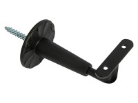 Konzola zábradlí s plastovou patkou černá, 2 ks Konzola zábradlí s plastovou patkou černá, 2 ks