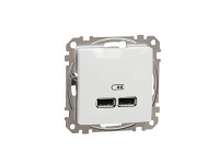Schneider Zásuvka nabíjecí Sedna Design 2 x USB bílá