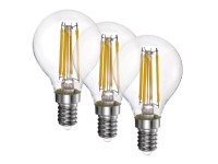 EURO-LUX LED žárovka Filament E14, 4 W, 470 lm, 2700 K, pr. 45 x 75 mm, 3 ks