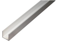 Tenkostěnný profil tvar U přírodní 8 mm x 8 mm x 1000 mm