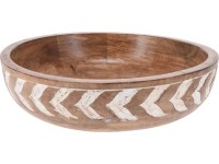Koopman Miska s vyřezáváním, mangové dřevo, pr. 24 x 7 cm
