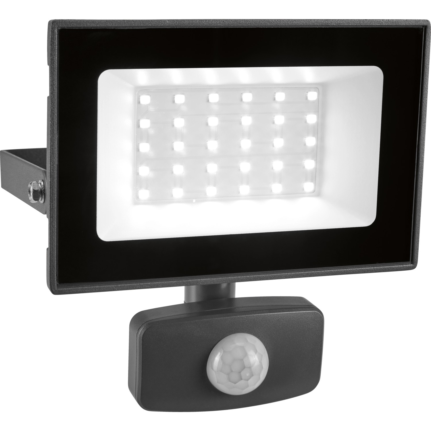BWO LED reflektor 30 W 2700 lm 5000 K IP44 šedý 15 x 13 x 5 cm s detekt.pohybu