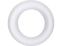 Polystyrénový půlkruh plochý bílý 25 cm