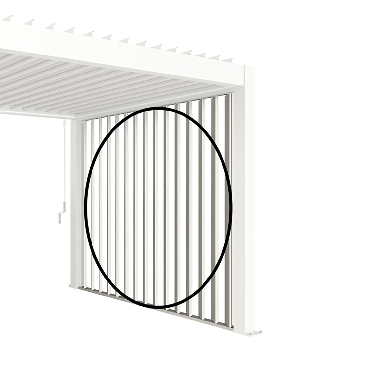 Biohort Sluneční clona pro stranu pergoly 3,5 m bílá