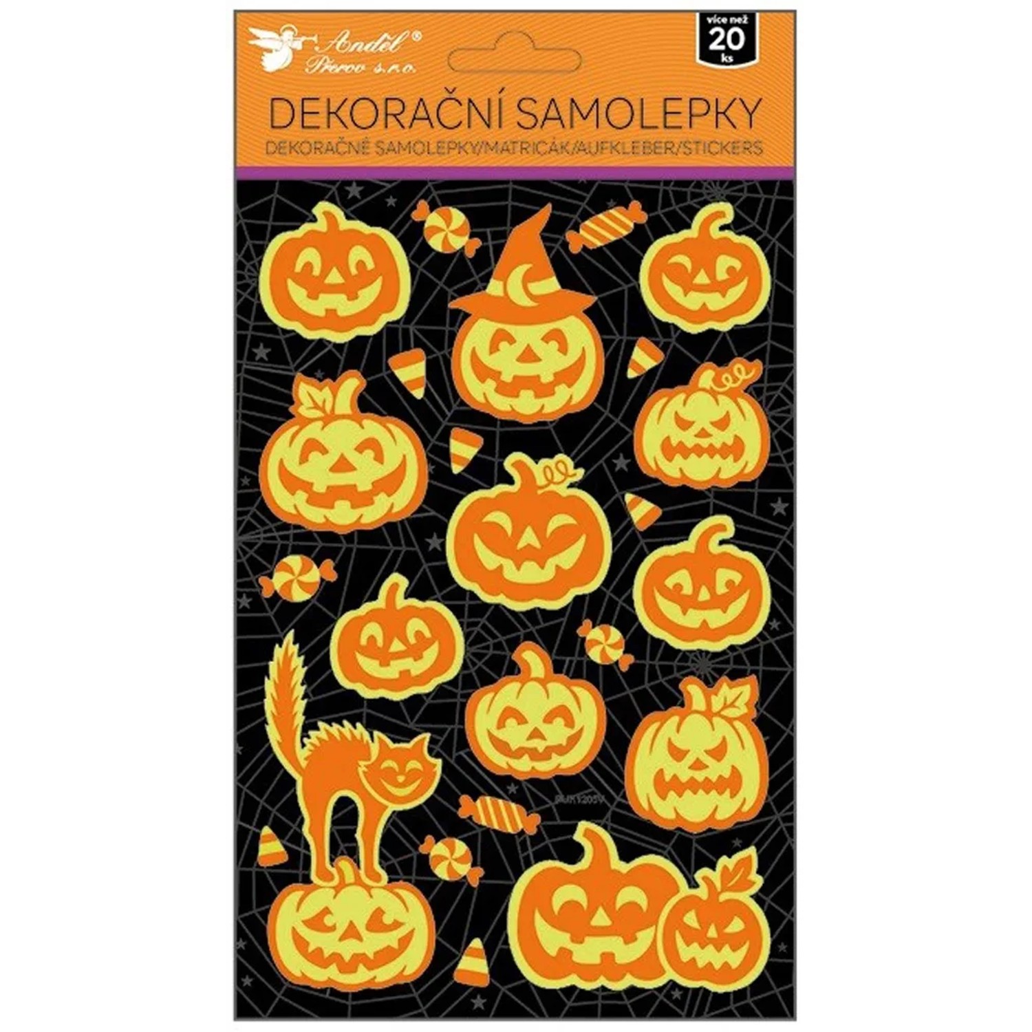 Samolepky dýně plastické 14,5 x 25 cm Anděl Přerov s.r.o.