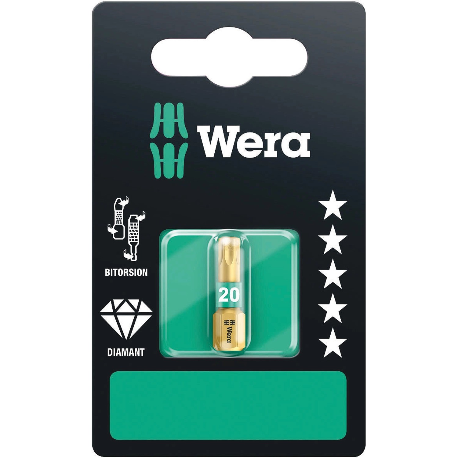 Wera Bit Torx 867/1 Bi-Torsion s diamantovým povlakem TX20 x 25 mm