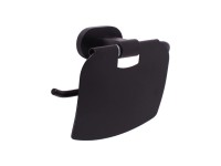 Držák toaletního papíru Yukon závěsný s krytem, černo-chromový