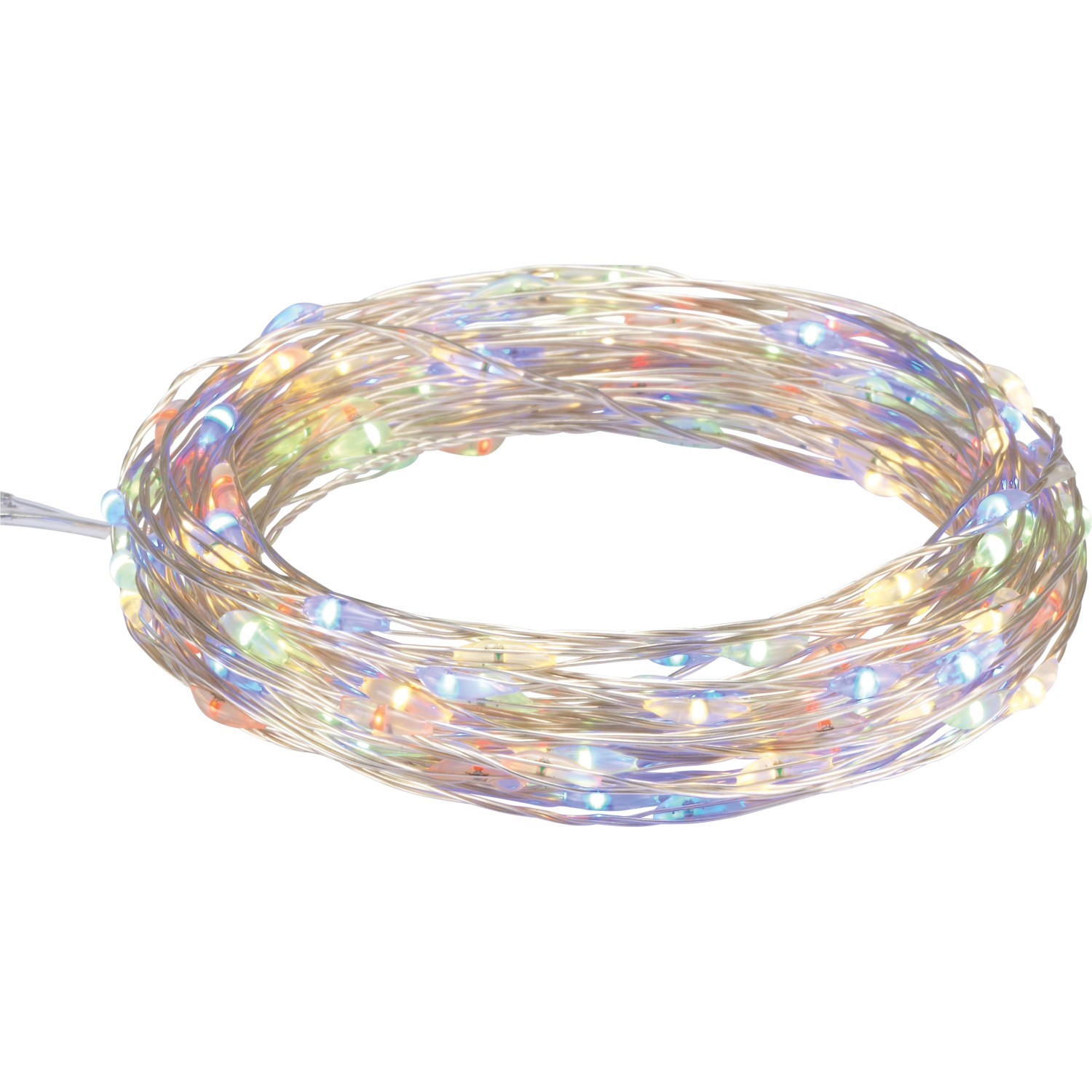 Světelný řetěz IP44, 160 mini LED multicolor, čirý kabel, 7,95 m