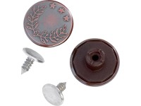 Riflový knoflík, měď, 8 ks, pr. 17 mm