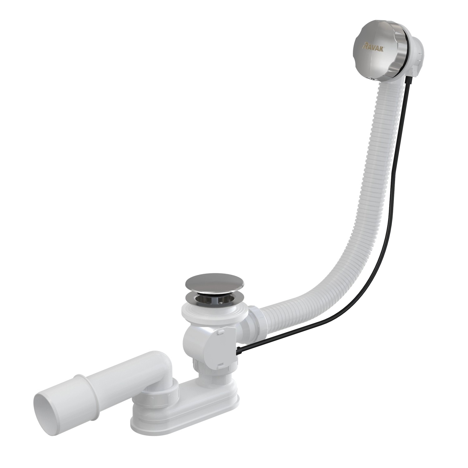Ravak 10° Vanový sifon 570 B K/K chrom X01305