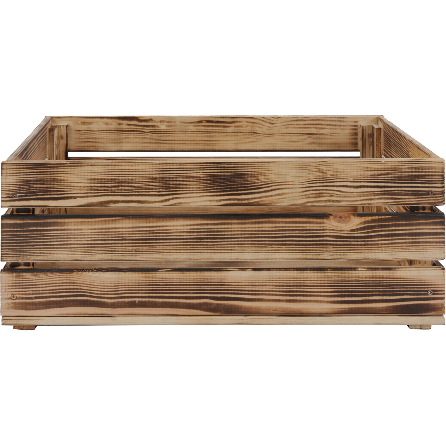 Dřevěná bedna borovice opalovaná XL, 23,9 x 39 x 58,5 cm