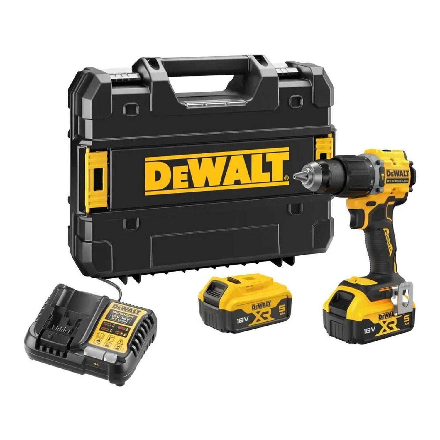 DeWALT 18V XR Aku bezuhlíkový příklepový vrtací šroubovák DCD799P2T-QW (2x5,0Ah)