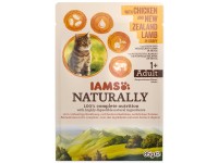 IAMS Kapsička Naturally Adult s kuřecím a jehněčím masem v omáčce 85 g