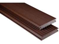 KOVALEX Terasové prkno WPC EXKLUZIV neošetřené čoko.hnědé 26 x 145 mm - metráž