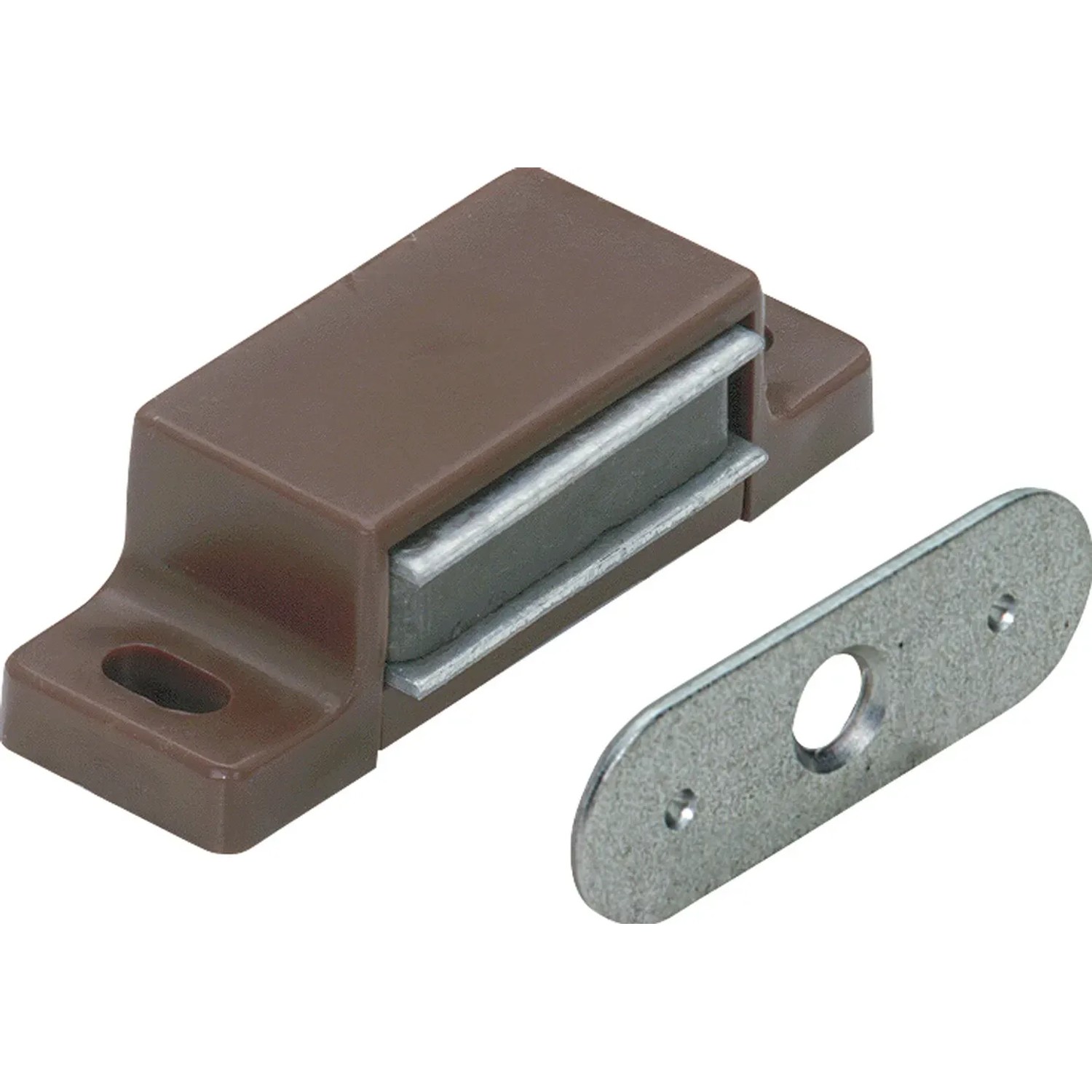 Hettich Magnetická sklapka, destička pevná, hnědá, 4 ks, 4 kg
