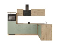 Flex-Well Kuchyně Cara 280x170 cm/typ1-lednice/trouba/var.deska/digst/myčka/dřez