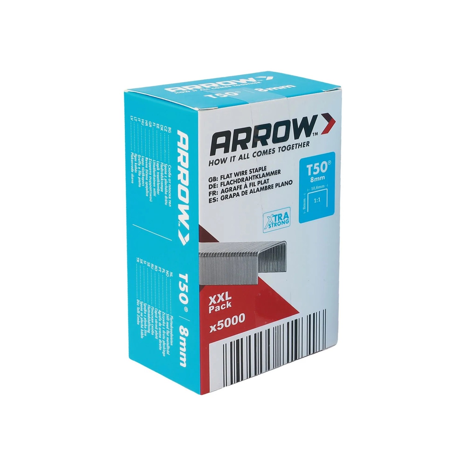 Arrow Drátěné sponky do sponkovačky T50, délka 8 mm, 5000 ks