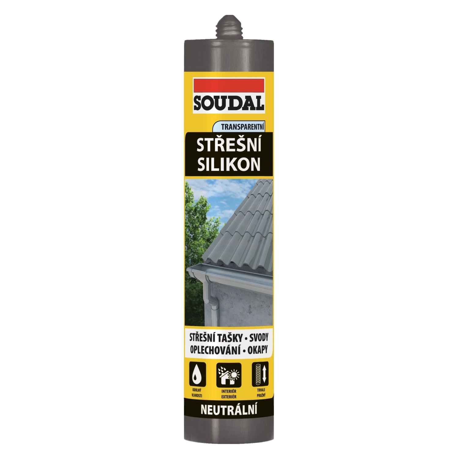 Levně SOUDAL Střešní silikon transparentní 280 ml